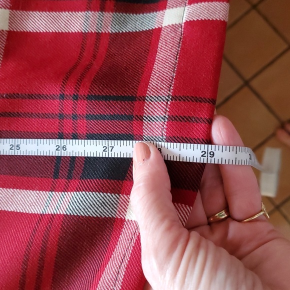 Lauren Ralph Lauren 100% Wool Red Plaid Full Zip Sz. L Jacket with Pockets - Picture 12 of 12